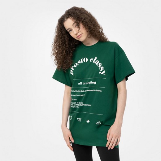 Damski t-shirt z nadrukiem PROSTO Chero - zielony M okazja Sportstylestory.com