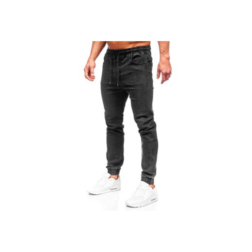 Czarne spodnie jeansowe joggery męskie Denley 9102 32/M okazyjna cena Denley