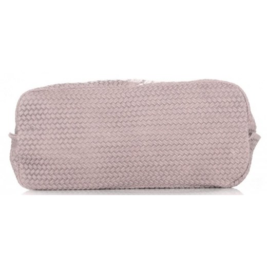 Torebka Skórzana VITTORIA GOTTI Made in Italy Pudrowy Róż Vittoria Gotti One Size wyprzedaż torbs.pl