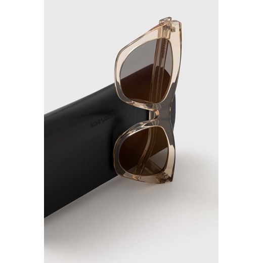 Saint Laurent okulary przeciwsłoneczne damskie kolor transparentny Saint Laurent 55 ANSWEAR.com