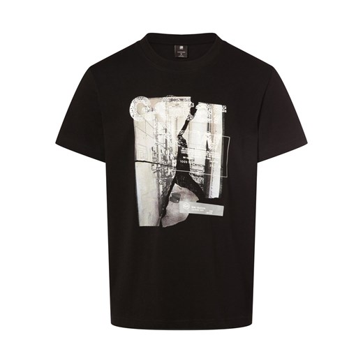 G-Star RAW T-shirt męski Mężczyźni Bawełna czarny nadruk ze sklepu vangraaf w kategorii T-shirty męskie - zdjęcie 166115341