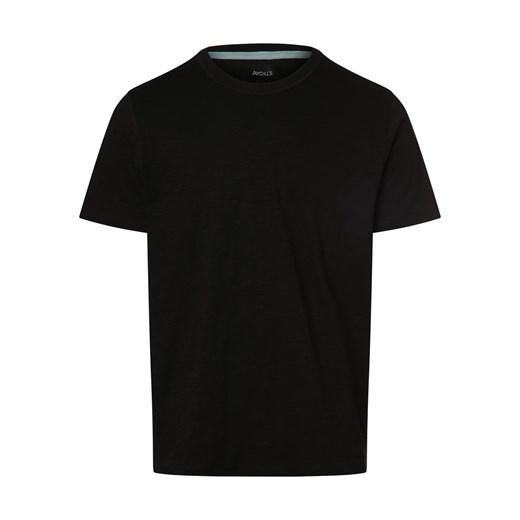 Aygill's T-shirt męski Mężczyźni Bawełna czarny jednolity ze sklepu vangraaf w kategorii T-shirty męskie - zdjęcie 166115364