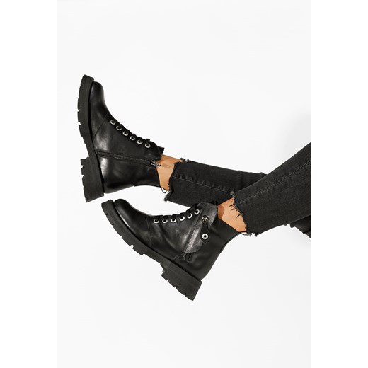 Czarne botki damskie skórzane Kaolia ze sklepu Zapatos w kategorii Workery damskie - zdjęcie 166116131