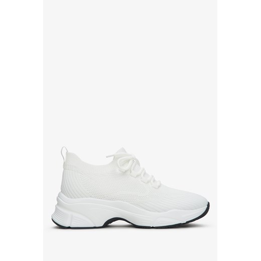 Estro: Białe sneakersy damskie z siateczki na elastycznej podeszwie ze sklepu Estro w kategorii Buty sportowe damskie - zdjęcie 166116193