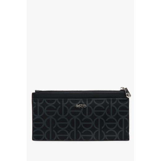Estro: Duży portfel damski ze skóry naturalnej w kolorze czarnym ze sklepu Estro w kategorii Portfele damskie - zdjęcie 166116540