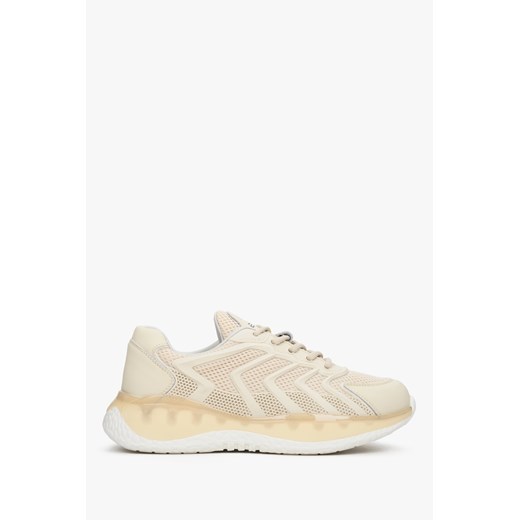 ES8: Damskie sneakersy w kolorze beżowym z siateczką ze sklepu Estro w kategorii Buty sportowe damskie - zdjęcie 166117681