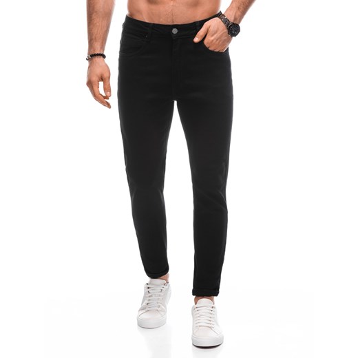 Spodnie męskie jeansowe 1454P - czarne ze sklepu Edoti w kategorii Spodnie męskie - zdjęcie 166125020