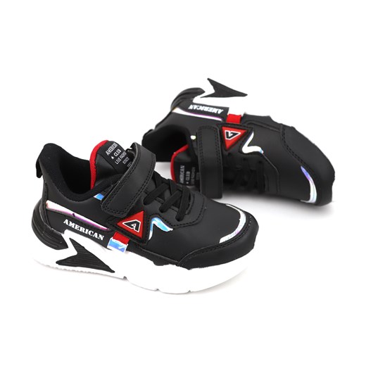 Buty sportowe dziecięce, adidasy American Club AA 20/22, czarne American Club 28 ulubioneobuwie okazyjna cena