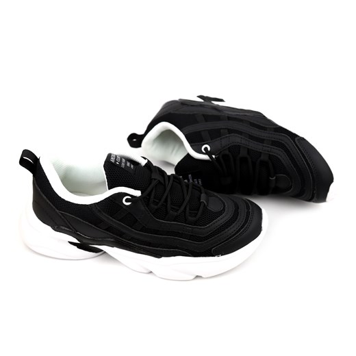 Buty sportowe damskie, adidasy American Club FH 30/22, czarne American Club 37 okazja ulubioneobuwie