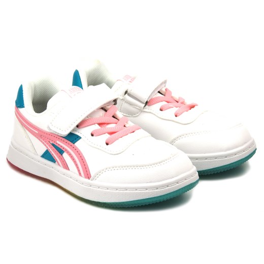 Sneakersy, trampki dziecięce sportowe - American Club XD71/23, białe American Club 32 ulubioneobuwie