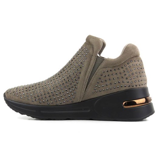 Buty damskie sportowe wsuwane - INBLU IN001310 TORTORA, beżowe Inblu 38 wyprzedaż ulubioneobuwie