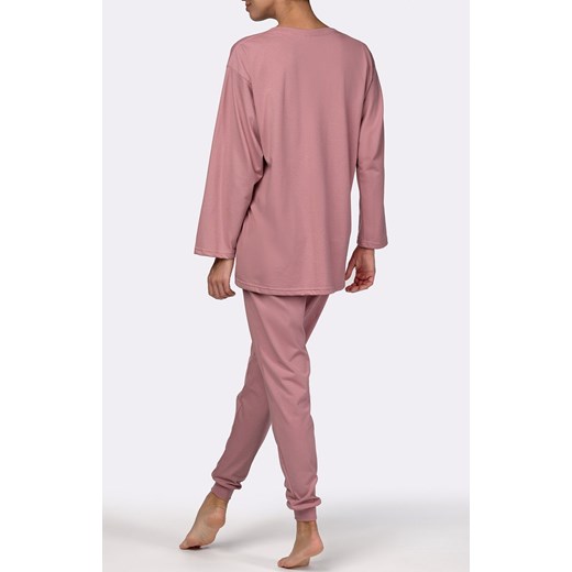 Piżama z długim rękawem różowa Homie, Kolor różowy, Rozmiar S, Mona ze sklepu Intymna w kategorii Piżamy damskie - zdjęcie 166139234