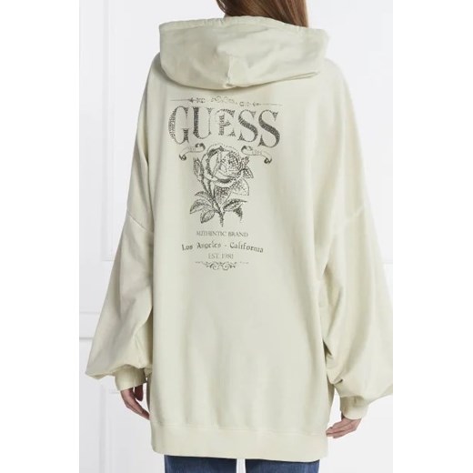 Bluza damska Guess beżowa z elastanu