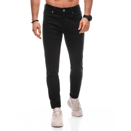 Spodnie męskie jeansowe 1442P - czarne ze sklepu Edoti w kategorii Spodnie męskie - zdjęcie 166140644