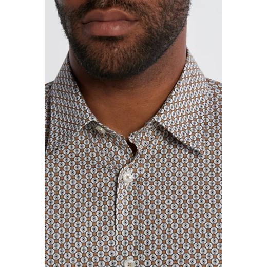 Koszula męska BOSS HUGO w abstrakcyjne wzory z długim rękawem z klasycznym kołnierzykiem 