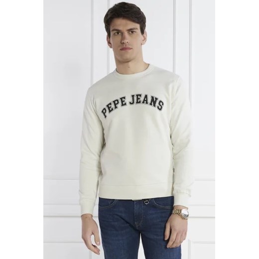 Bluza męska Pepe Jeans w stylu młodzieżowym biała z bawełny 