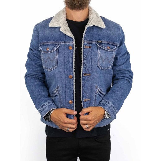 Wrangler Kurtka dżinsowa w kolorze niebieskim Wrangler S Limango Polska okazja