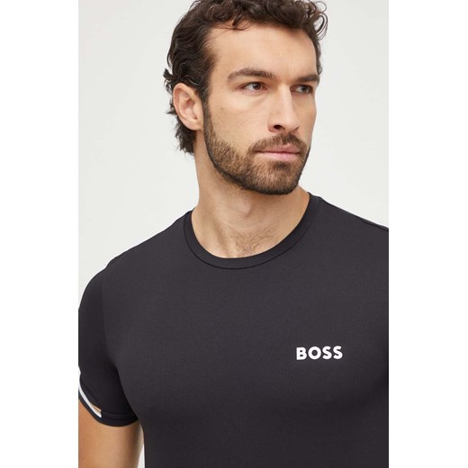 Boss Green t-shirt x Matteo Berrettini męski kolor czarny z nadrukiem S ANSWEAR.com