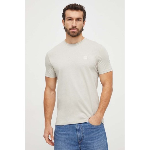 Boss Orange t-shirt bawełniany kolor beżowy 50508584 ze sklepu ANSWEAR.com w kategorii T-shirty męskie - zdjęcie 166152111