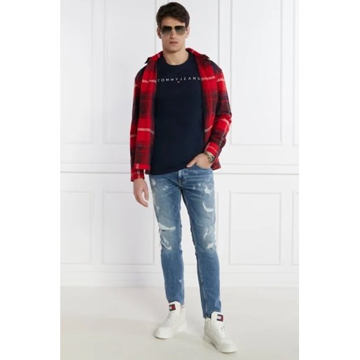 Tommy Jeans T-shirt LINEAR LOGO TEE EXT | Regular Fit Tommy Jeans XL promocyjna cena Gomez Fashion Store