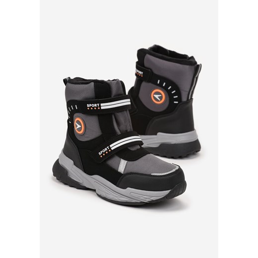 Buty zimowe dziecięce Born2be szare śniegowce