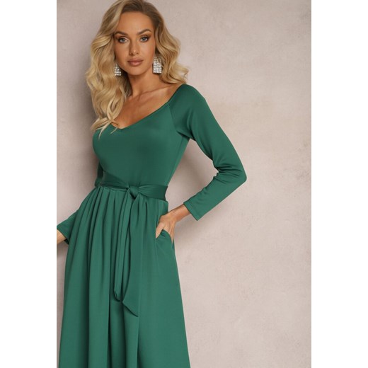 Sukienka Renee midi z dekoltem w serek