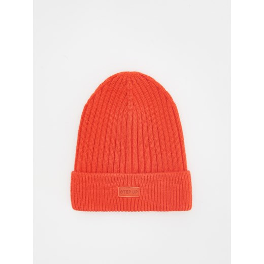 Reserved - Prążkowana czapka beanie - czerwony ze sklepu Reserved w kategorii Czapki dziecięce - zdjęcie 166166113