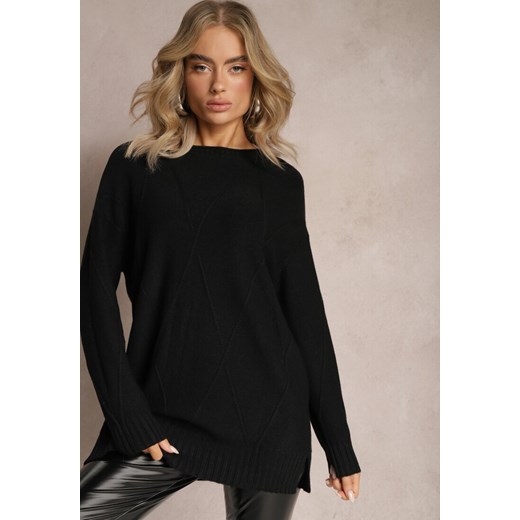 Sweter damski Renee bawełniany z okrągłym dekoltem