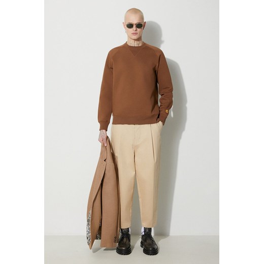 Carhartt WIP bluza męska kolor brązowy gładka L PRM