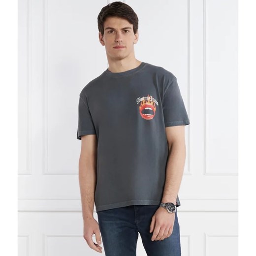 Tommy Jeans T-shirt VINTAGE FIRE LIPS | Regular Fit ze sklepu Gomez Fashion Store w kategorii T-shirty męskie - zdjęcie 166175591