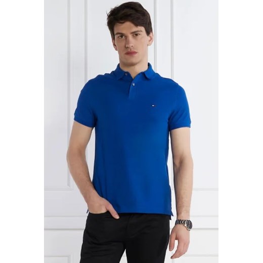 T-shirt męski Tommy Hilfiger niebieski z krótkimi rękawami bawełniany 