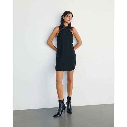 Reserved - Sukienka z dekoracyjnym wiązaniem - czarny ze sklepu Reserved w kategorii Sukienki - zdjęcie 166179573