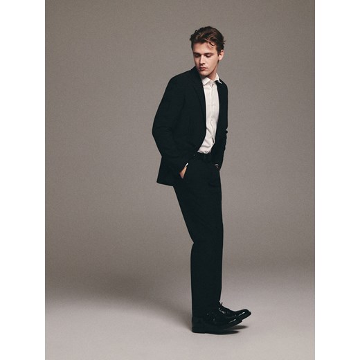 Reserved - Gładka koszula slim fit - biały Reserved L Reserved