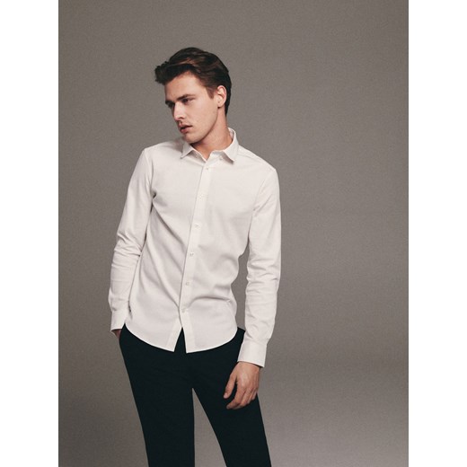 Reserved - Gładka koszula slim fit - biały Reserved XL Reserved