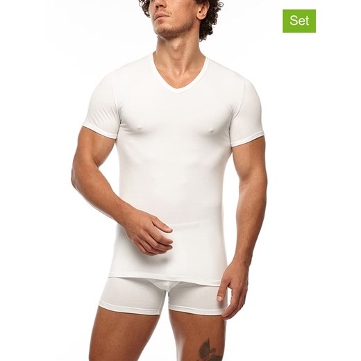 COTONELLA Koszulki (2 szt.) w kolorze białym ze sklepu Limango Polska w kategorii T-shirty męskie - zdjęcie 166180411