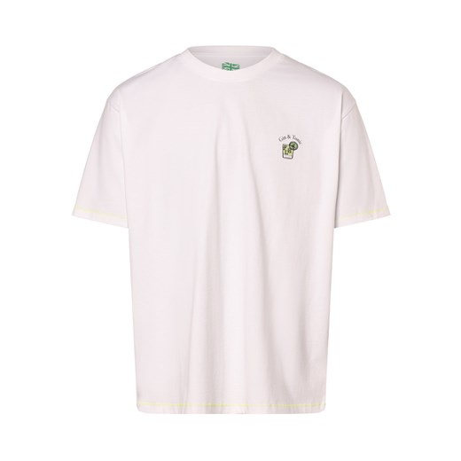 Finshley & Harding London T-shirt męski Mężczyźni Bawełna biały nadruk ze sklepu vangraaf w kategorii T-shirty męskie - zdjęcie 166181391