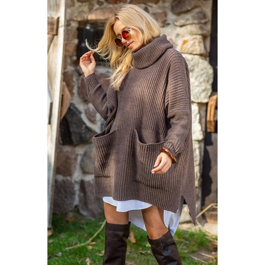 Sweter damski Fobya z golfem