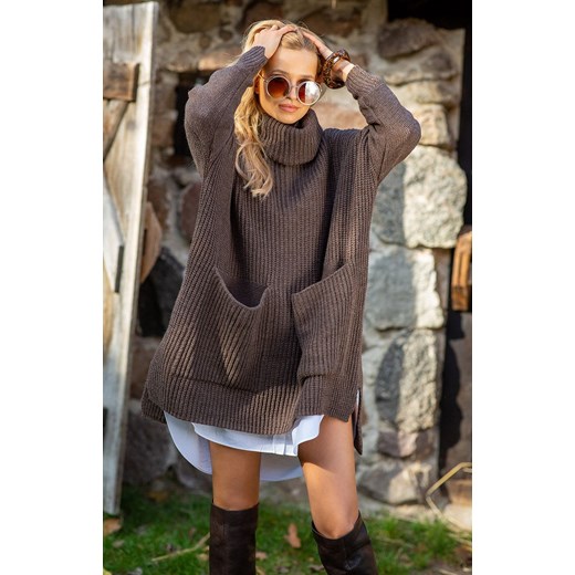 Sweter damski Fobya z golfem