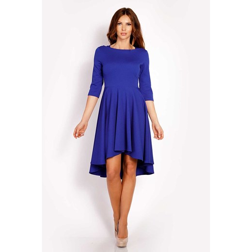 Sukienka Lou-lou niebieska mini z długim rękawem asymetryczna 
