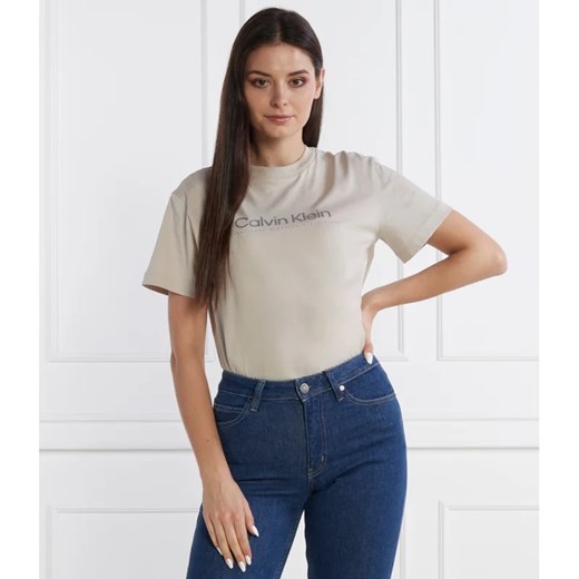 Calvin Klein T-shirt | Regular Fit ze sklepu Gomez Fashion Store w kategorii Bluzki damskie - zdjęcie 166187903