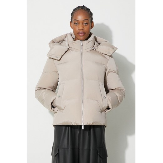 Woolrich kurtka puchowa damska kolor beżowy zimowa ze sklepu PRM w kategorii Kurtki damskie - zdjęcie 166191251
