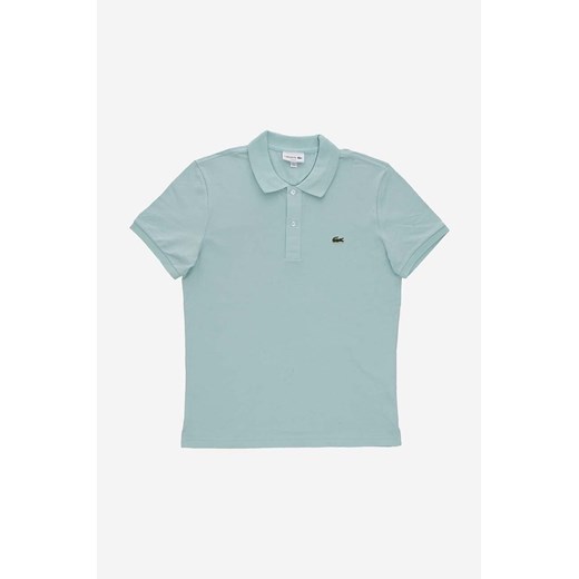 Lacoste polo bawełniane kolor turkusowy ze sklepu PRM w kategorii T-shirty męskie - zdjęcie 166191343
