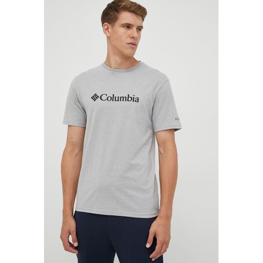 Columbia t-shirt męski kolor szary 1680053-014 ze sklepu PRM w kategorii T-shirty męskie - zdjęcie 166191373