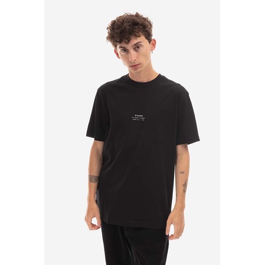 STAMPD t-shirt bawełniany kolor czarny gładki SLA.M2990TE-WHT ze sklepu PRM w kategorii T-shirty męskie - zdjęcie 166191413