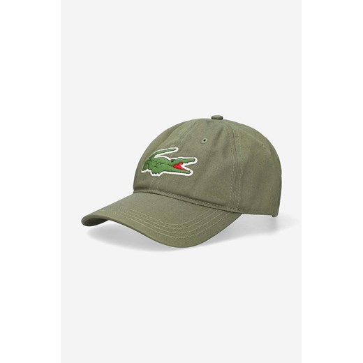 Lacoste czapka z daszkiem kolor zielony z aplikacją RK4711-031 Lacoste ONE promocja PRM