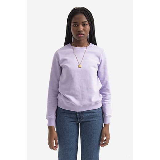 A.P.C. bluza bawełniana Sweat Item F damska kolor fioletowy z nadrukiem COEAS.F27663-VIOLET ze sklepu PRM w kategorii Bluzy damskie - zdjęcie 166192294