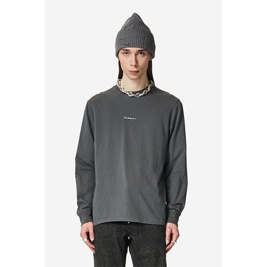 Han Kjøbenhavn longsleeve bawełniany Casual Tee Long Sleeve kolor szary gładki M.132072-WHITE ze sklepu PRM w kategorii T-shirty męskie - zdjęcie 166192421
