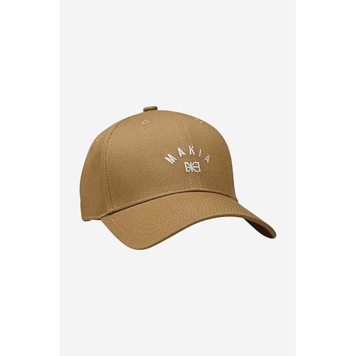 Makia czapka z daszkiem bawełniana Brand Cap kolor brązowy z aplikacją Brand Cap U82071 690 U82071-690 ze sklepu PRM w kategorii Czapki z daszkiem męskie - zdjęcie 166192482