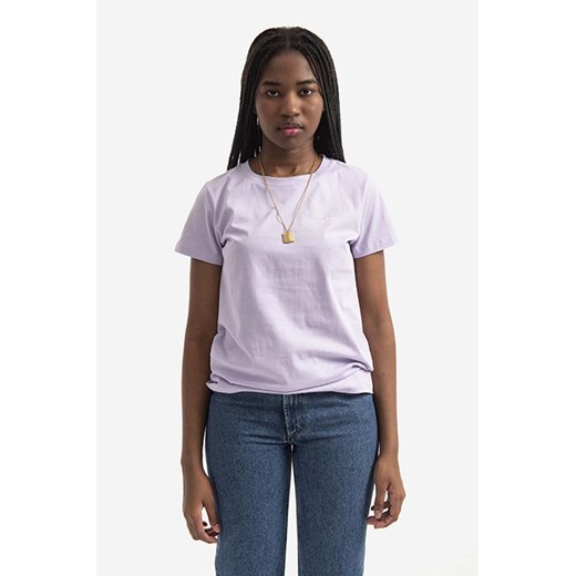 A.P.C. t-shirt bawełniany Item F kolor fioletowy COEOP.F26012-WHITE ze sklepu PRM w kategorii Bluzki damskie - zdjęcie 166192780