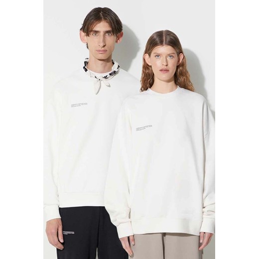 Pangaia bluza bawełniana kolor biały z nadrukiem ze sklepu PRM w kategorii Bluzy męskie - zdjęcie 166192862